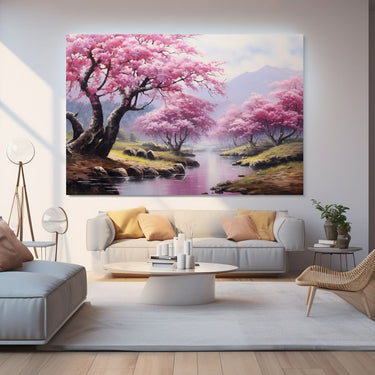 Cherry Blossom Acrylic Painting